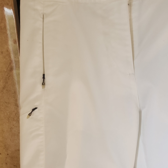 SALE -RESORT- Elegant White Cropped Women's Pants - Picture 7 of 12
